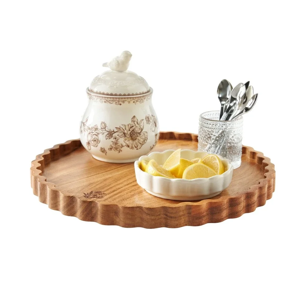 The Pioneer Woman Acacia Wood Lazy Susan, 12